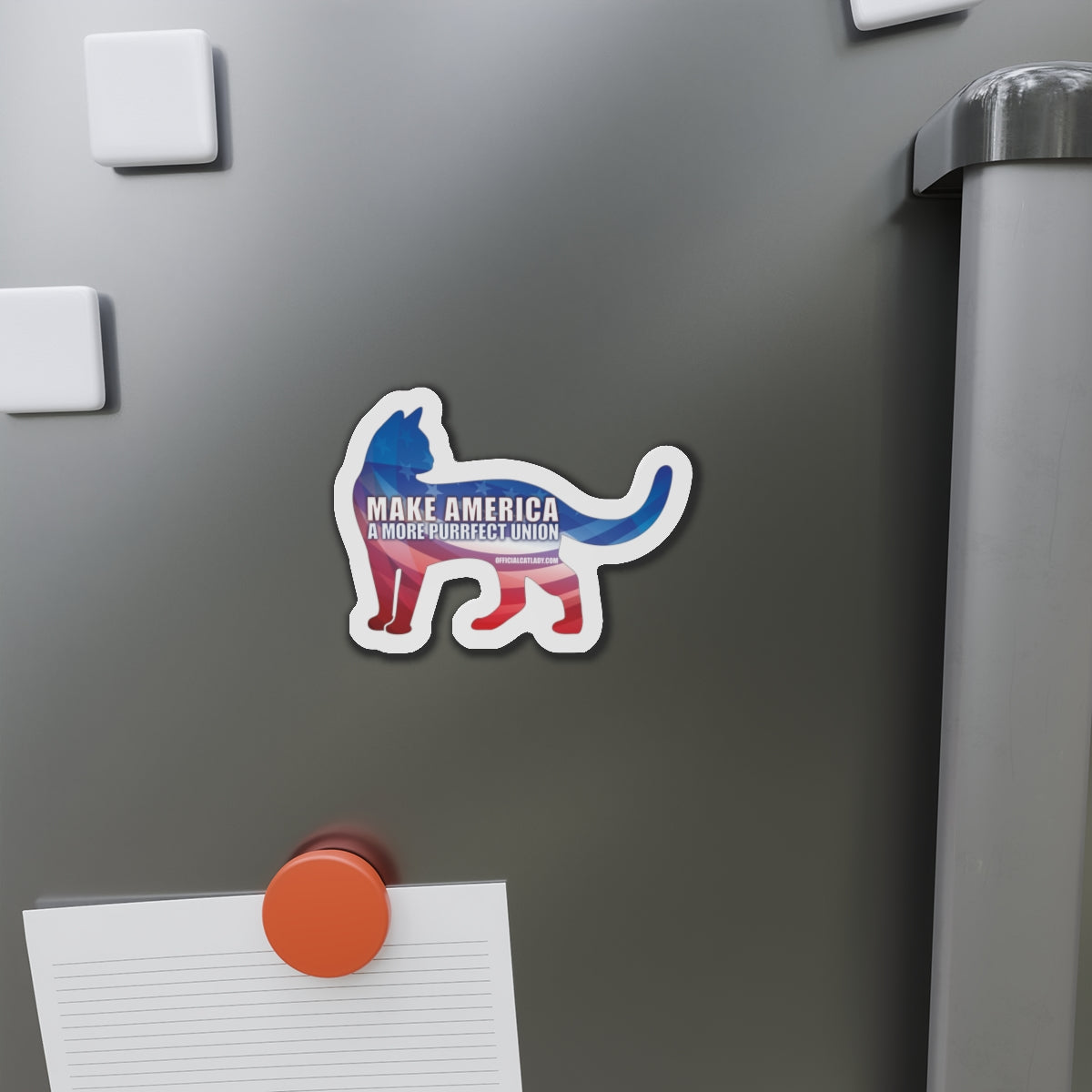 Make America A More Purrfect Union Die-Cut Cat Magnet