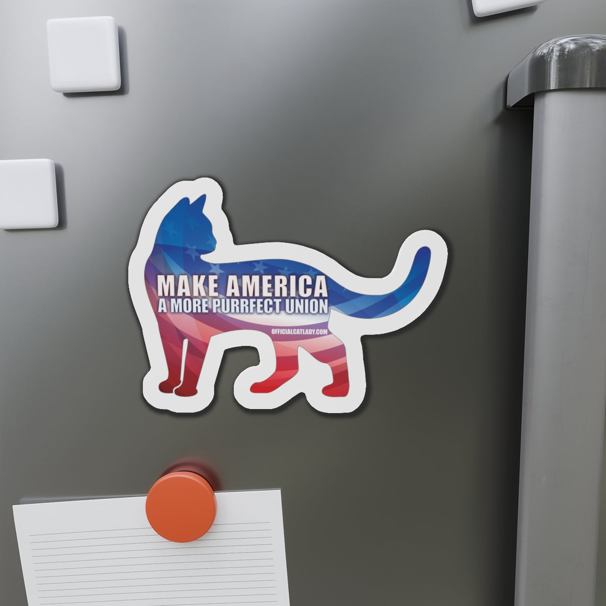 Make America A More Purrfect Union Die-Cut Cat Magnet