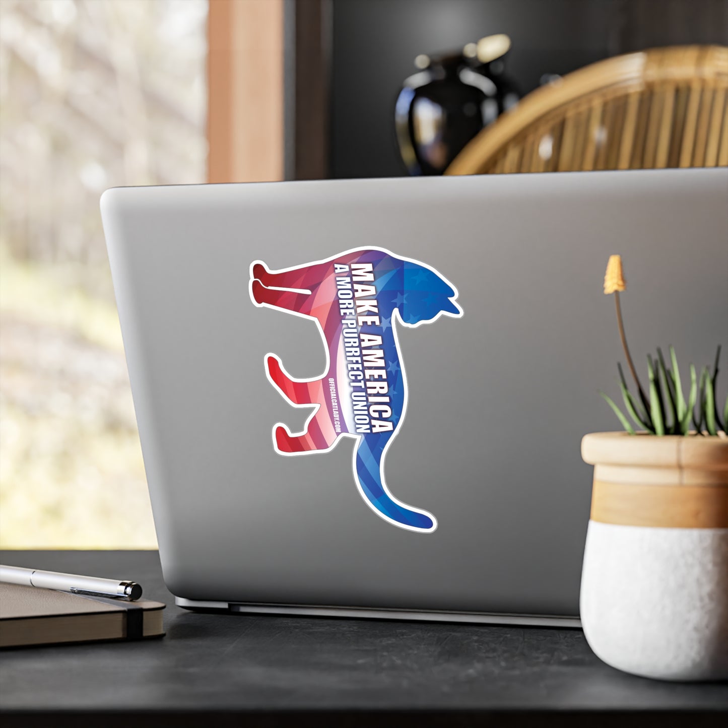 Make America A More Purrfect Union Cat Vinyl Cut Sticker