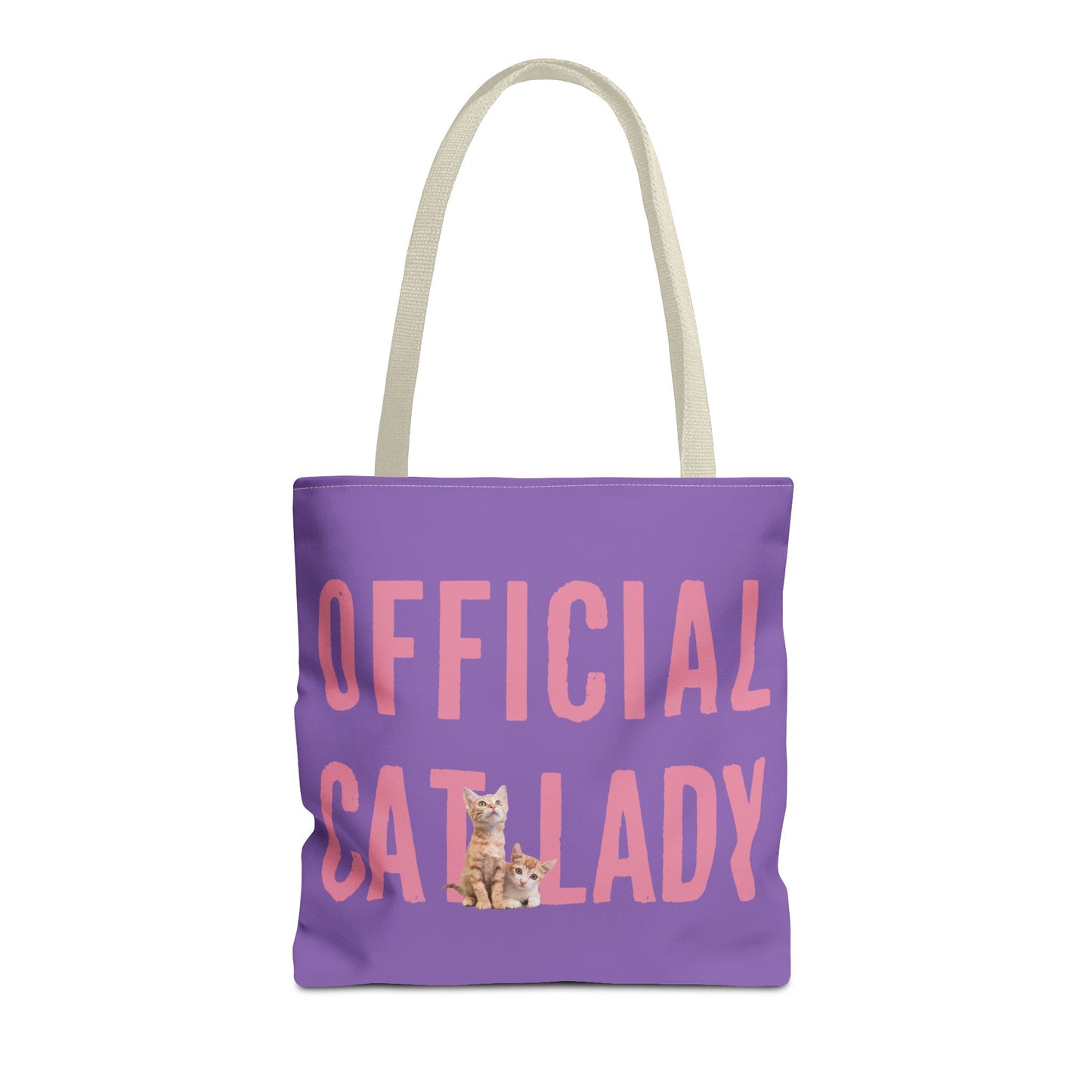 Pink Official Cat Lady Tote Bag - Purple