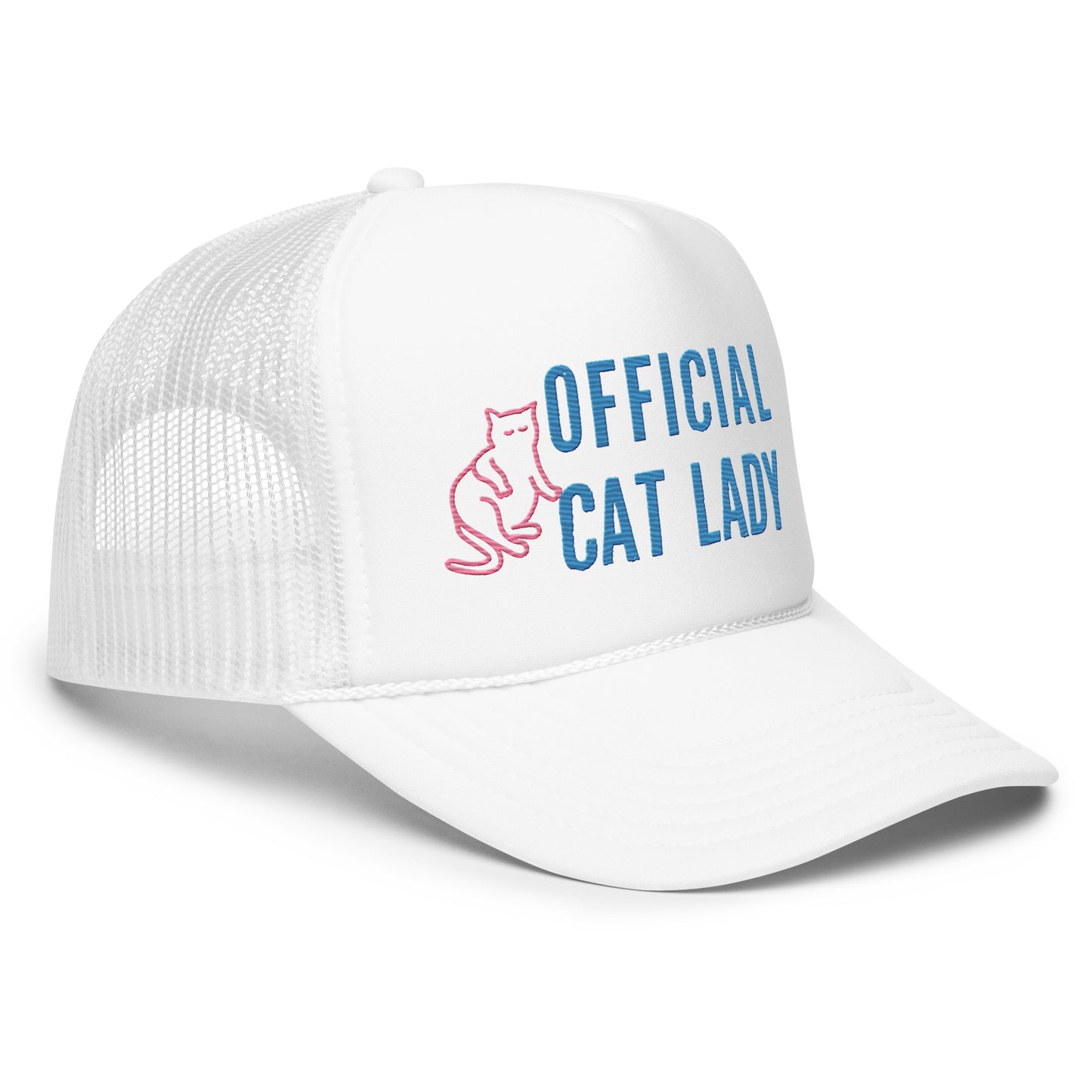 Original Official Cat Lady blue design Foam trucker hat