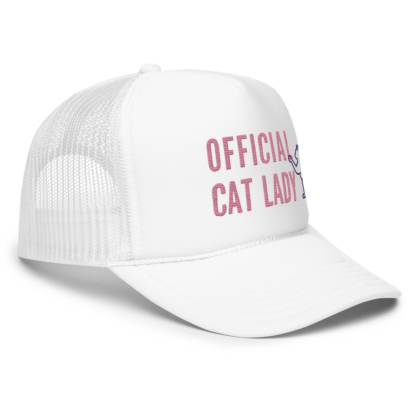 Original Official Cat Lady pink design Foam Trucker hat