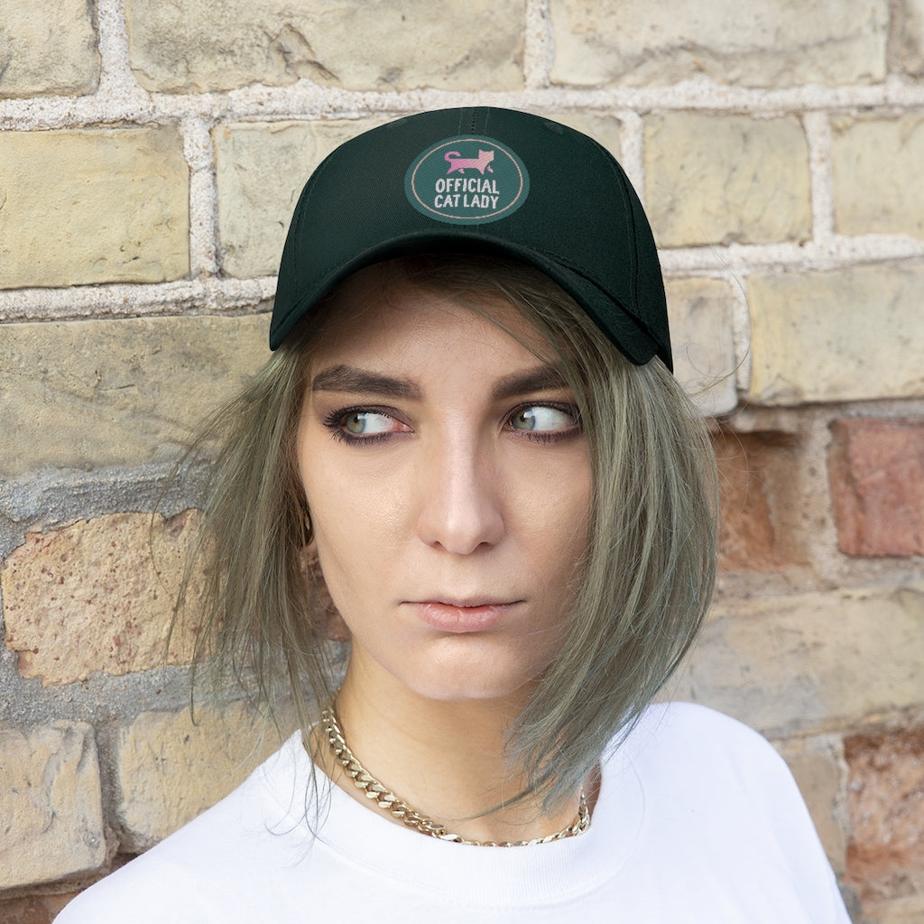 Official Cat Lady Badge Embroidered Hat