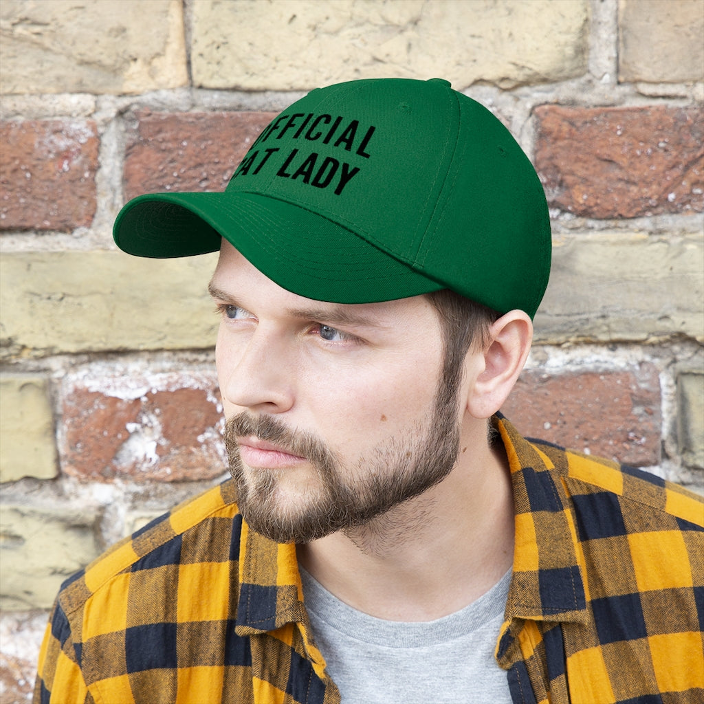 Official Cat Lady Embroidered Hat - Black