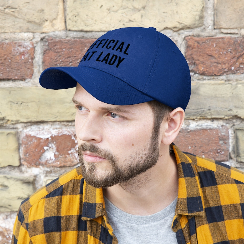 Official Cat Lady Embroidered Hat - Black