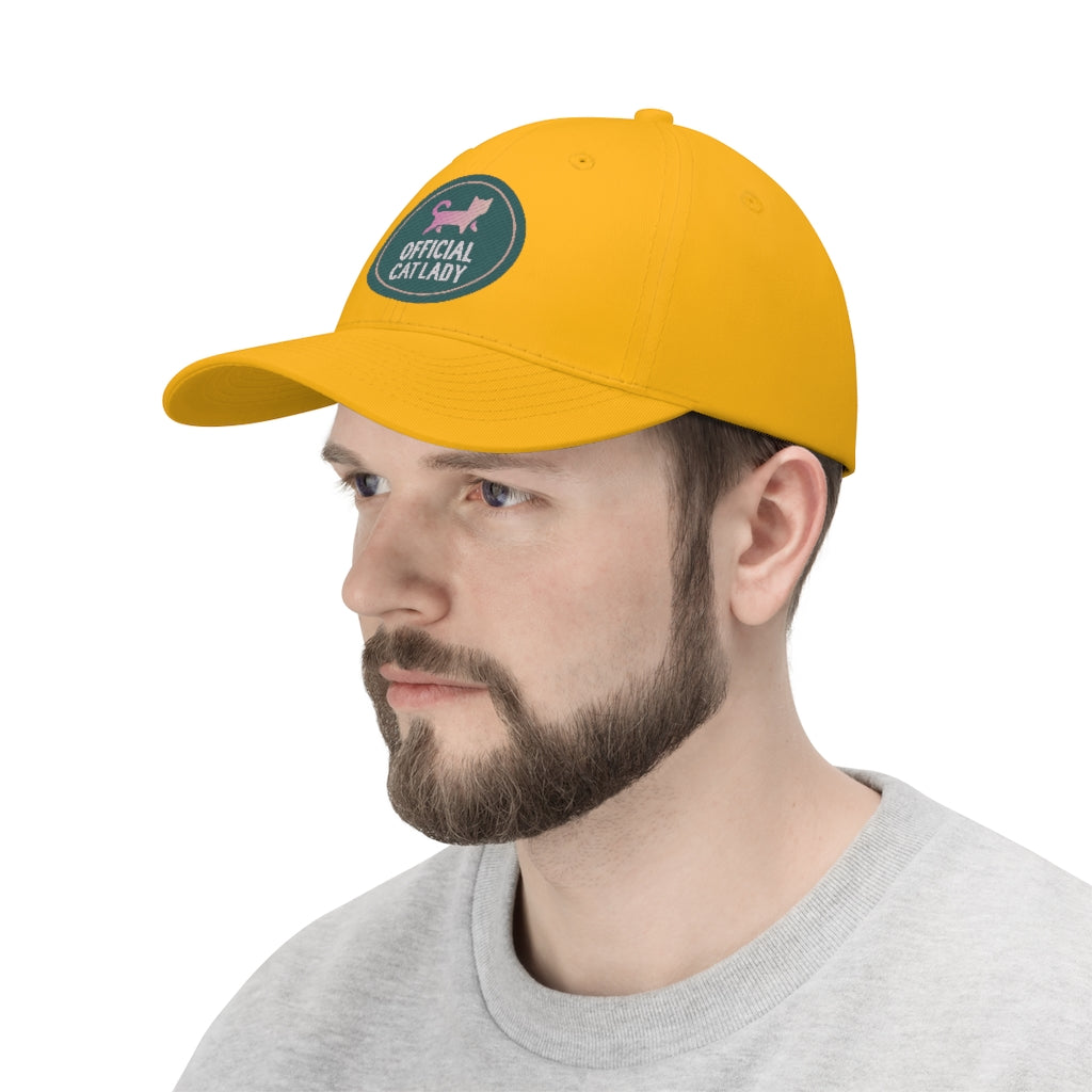 Official Cat Lady Badge Embroidered Hat