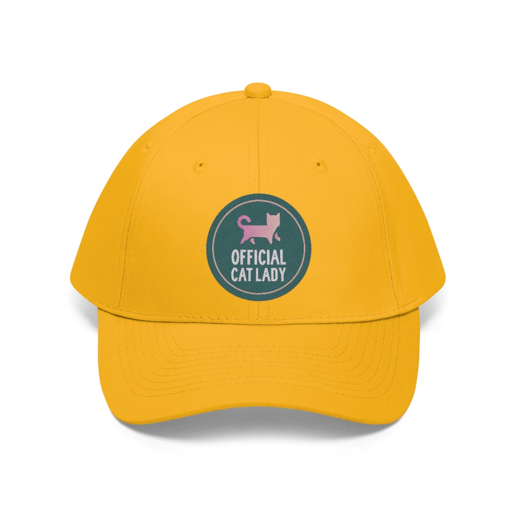 Official Cat Lady Badge Embroidered Hat