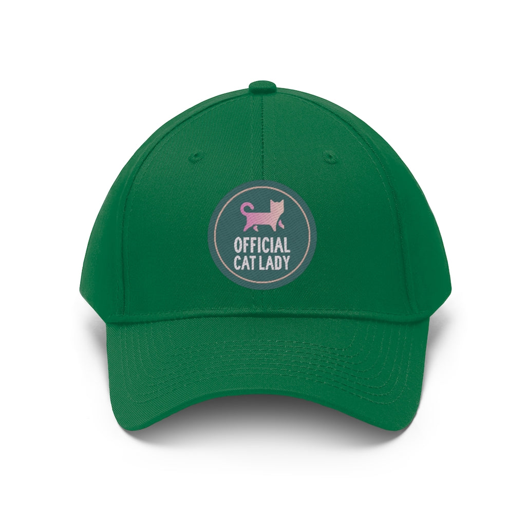 Official Cat Lady Badge Embroidered Hat