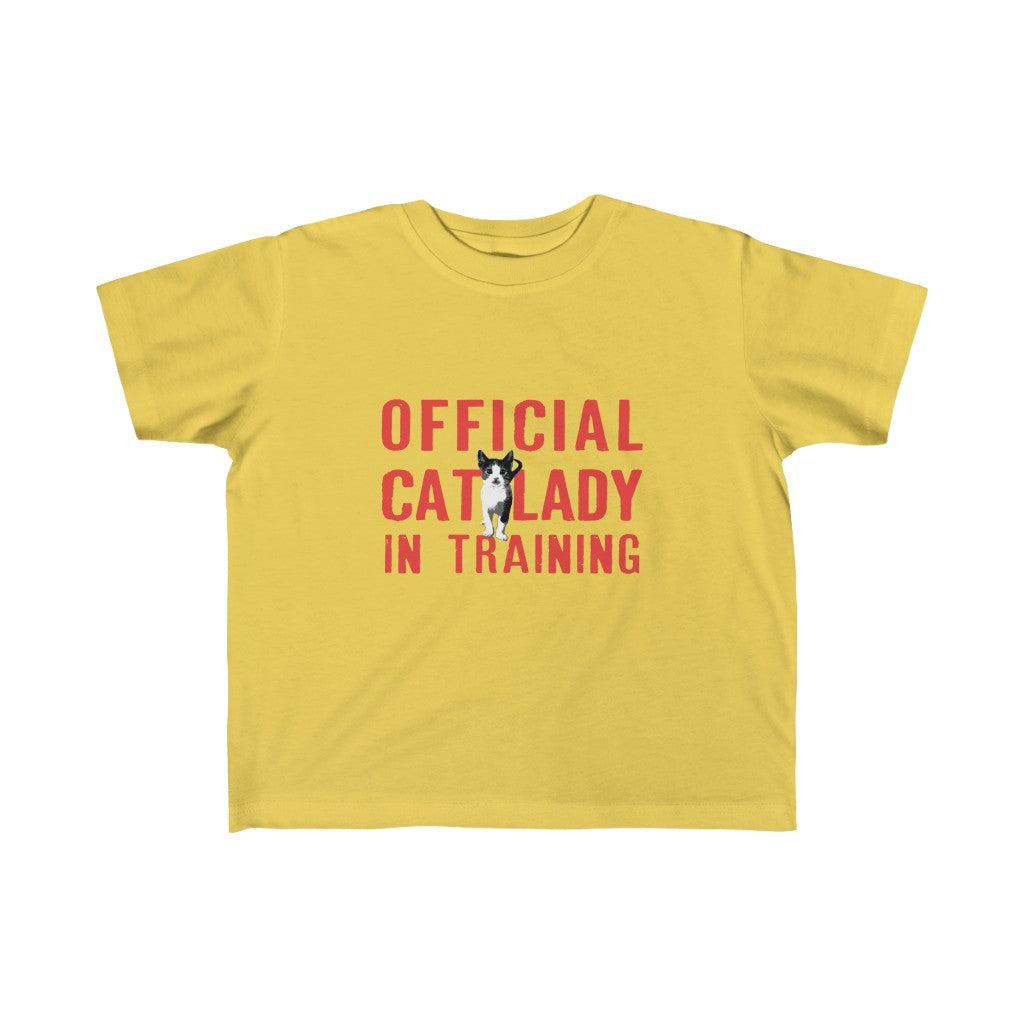 Official Cat Lady In Training Toddler Tee - Red