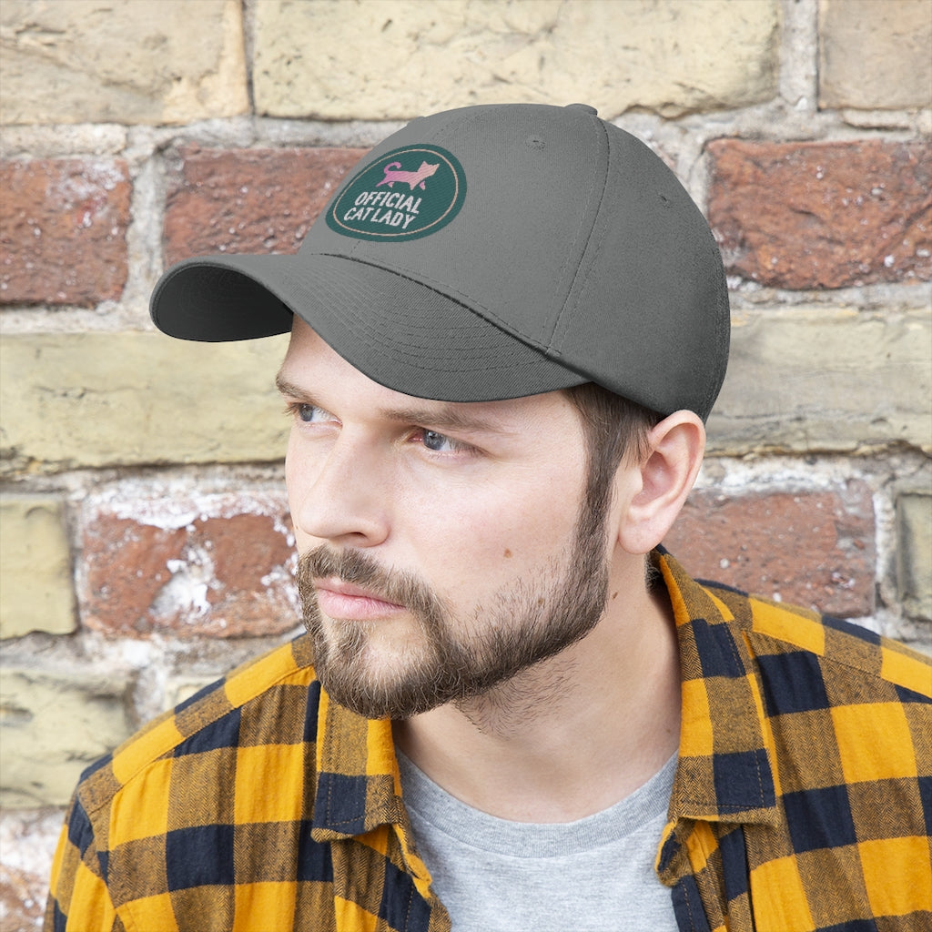 Official Cat Lady Badge Embroidered Hat
