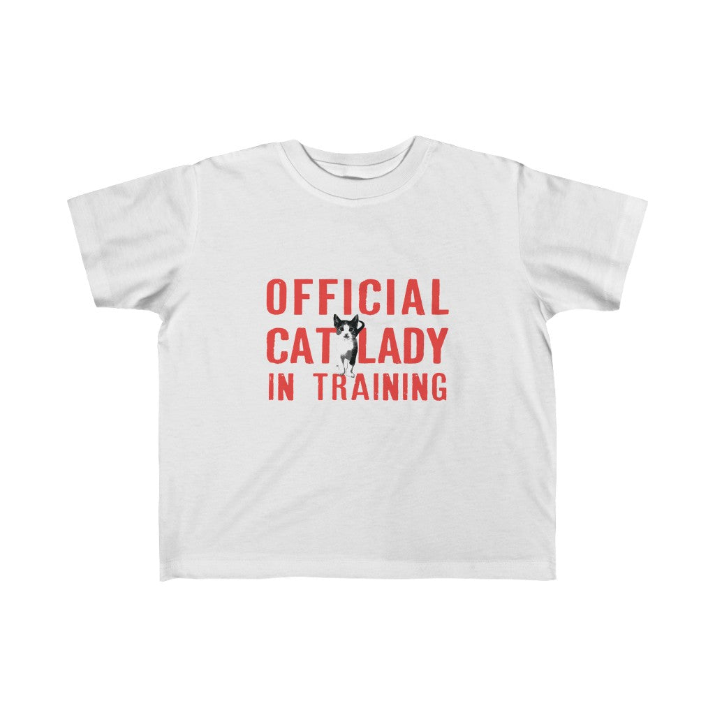 Official Cat Lady In Training Toddler Tee - Red