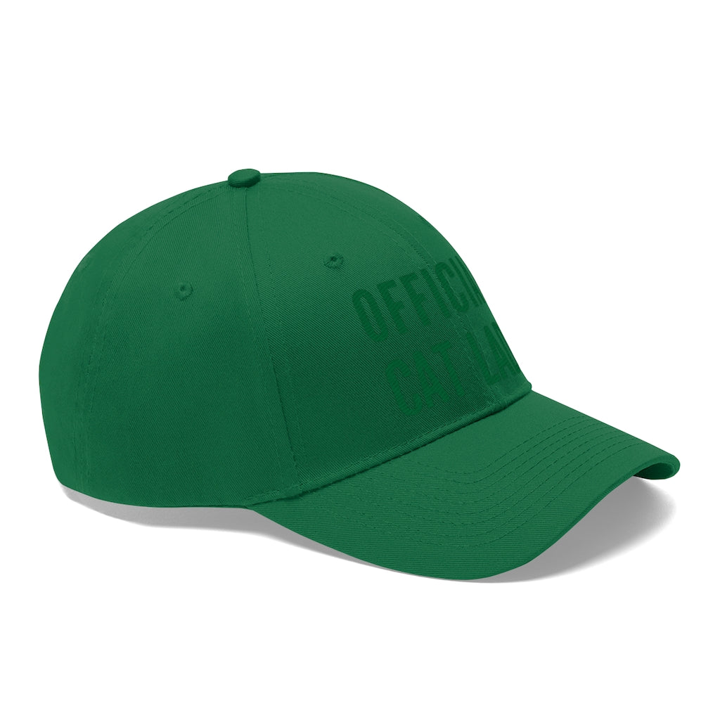 Official Cat Lady Embroidered Hat - Green