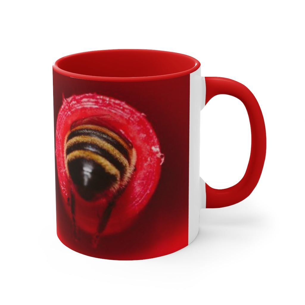 Bee in a Feeder Red Coffee Mug, 11oz