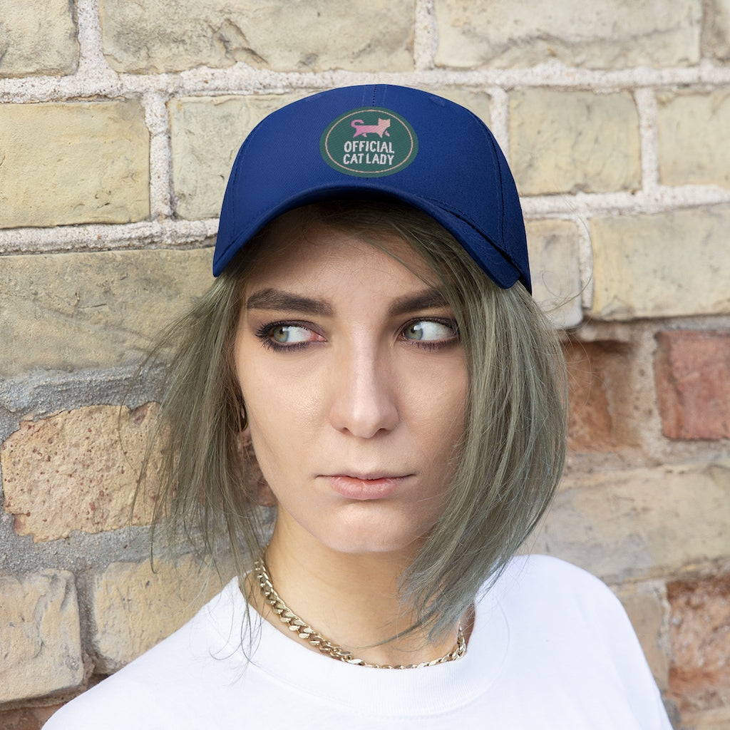 Official Cat Lady Badge Embroidered Hat
