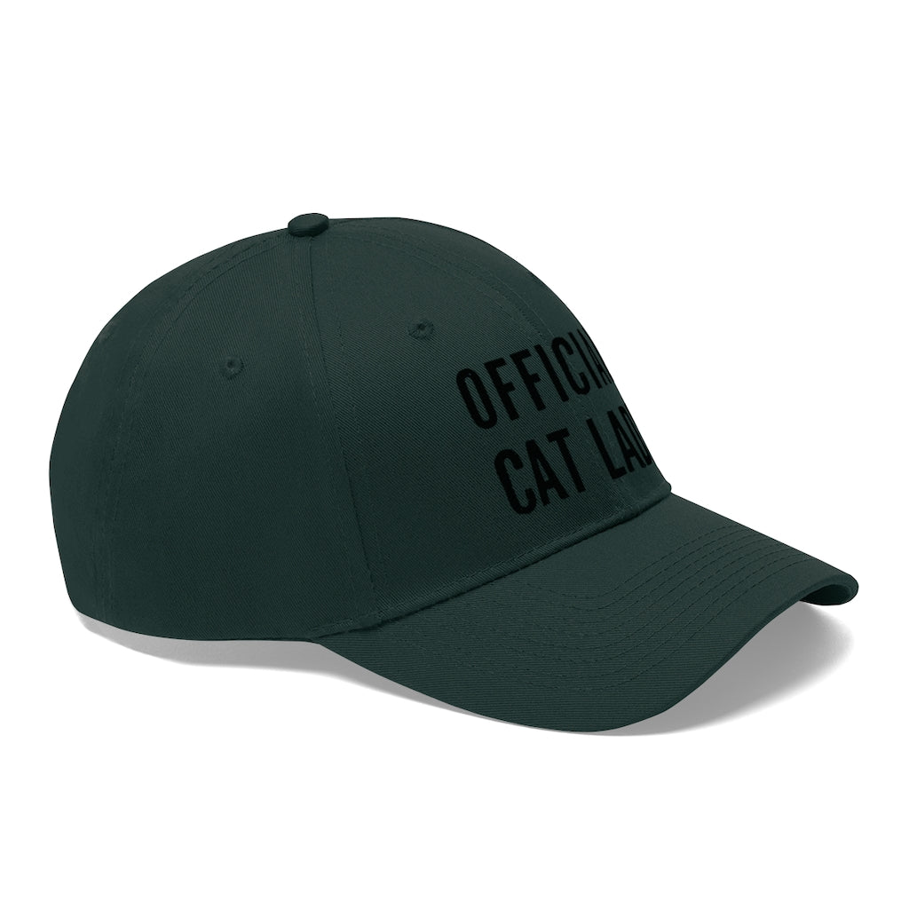 Official Cat Lady Embroidered Hat - Black