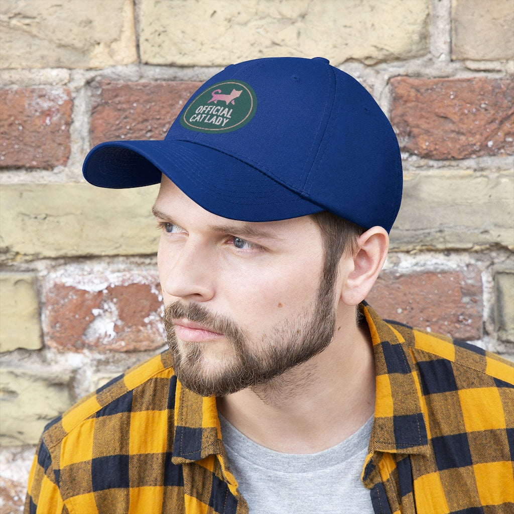 Official Cat Lady Badge Embroidered Hat