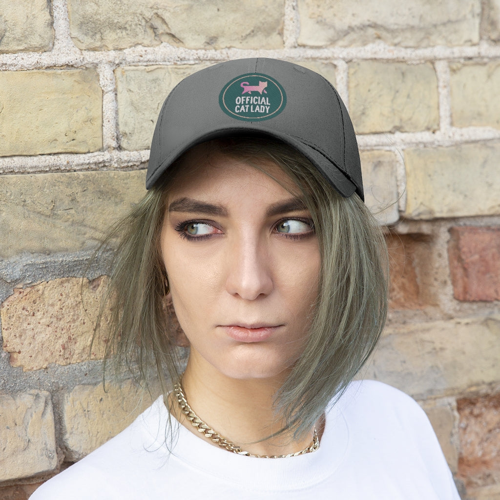 Official Cat Lady Badge Embroidered Hat