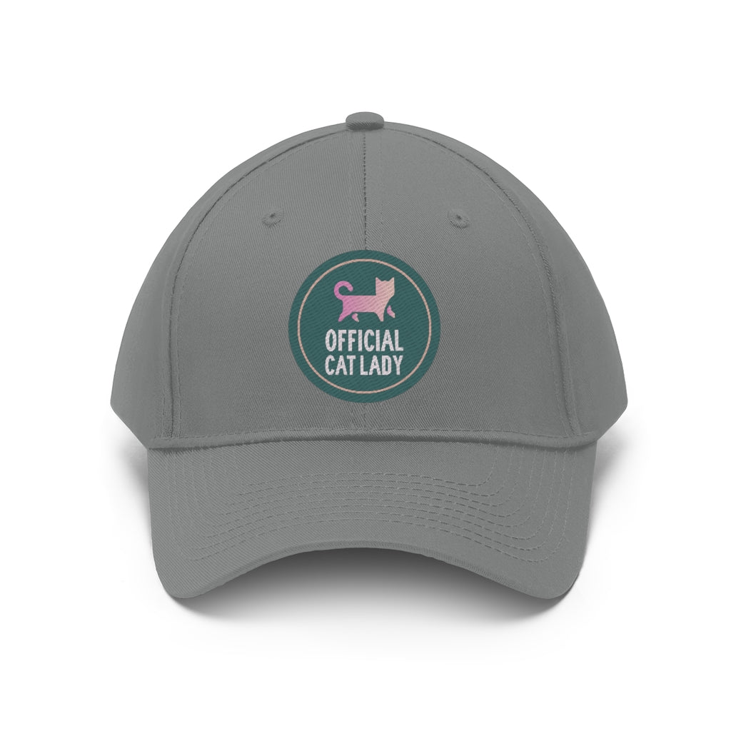 Official Cat Lady Badge Embroidered Hat