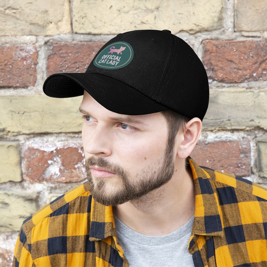 Official Cat Lady Badge Embroidered Hat