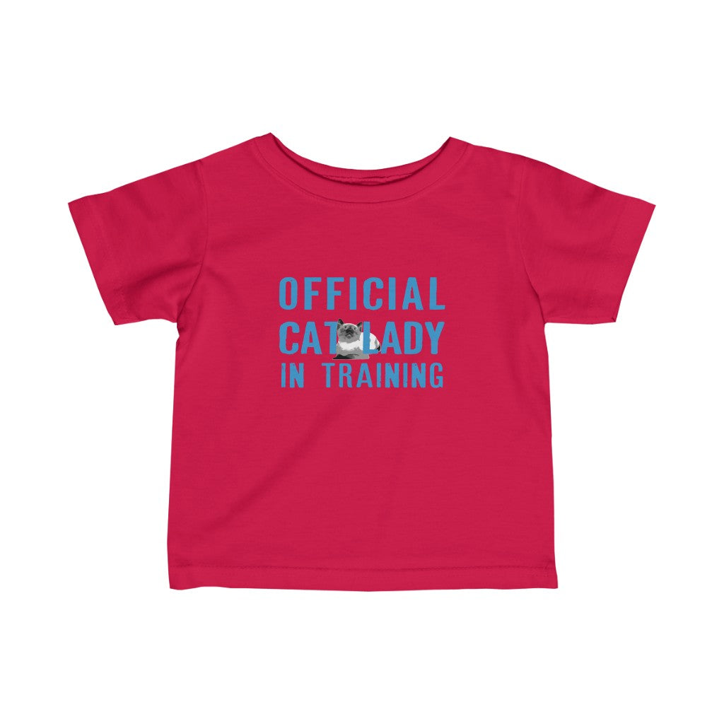 Official Cat Lady In Training Infant Tee - Blue