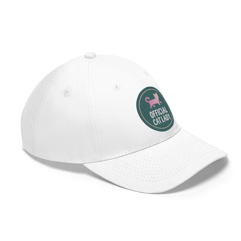 Official Cat Lady Badge Embroidered Hat