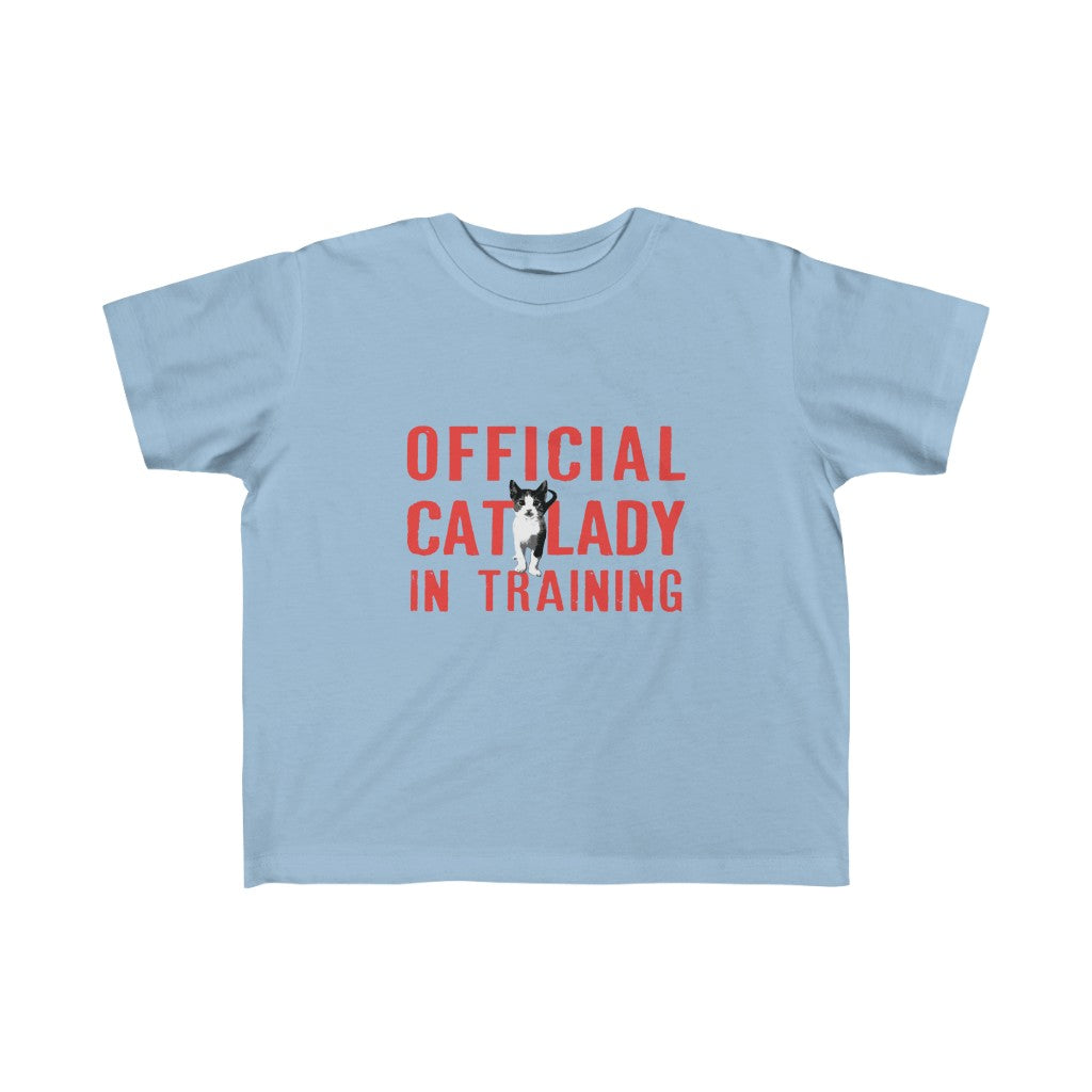Official Cat Lady In Training Toddler Tee - Red