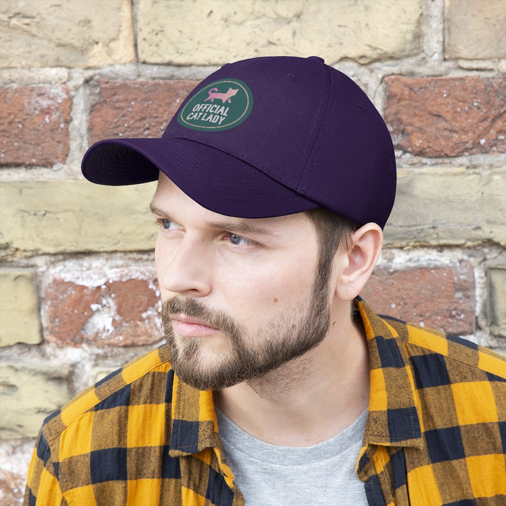 Official Cat Lady Badge Embroidered Hat