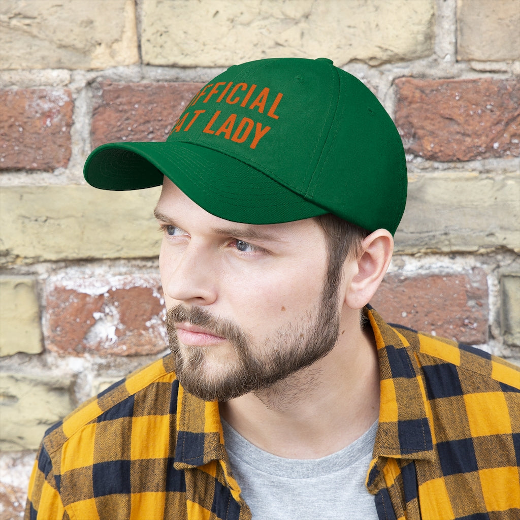 Official Cat Lady Embroidered Hat - Orange