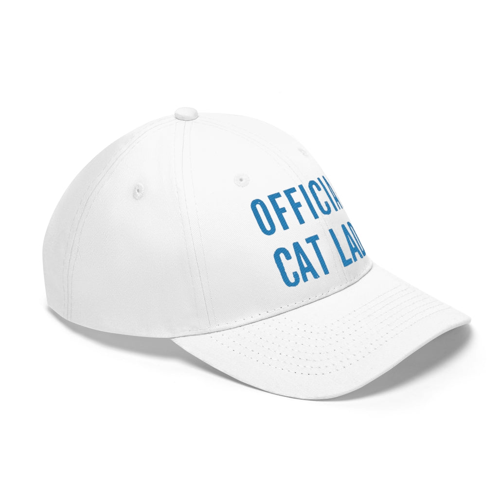 Official Cat Lady Embroidered Hat - Blue