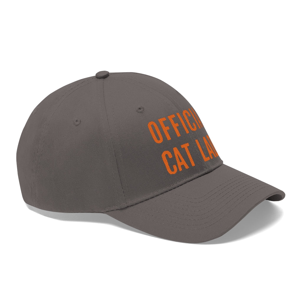Official Cat Lady Embroidered Hat - Orange