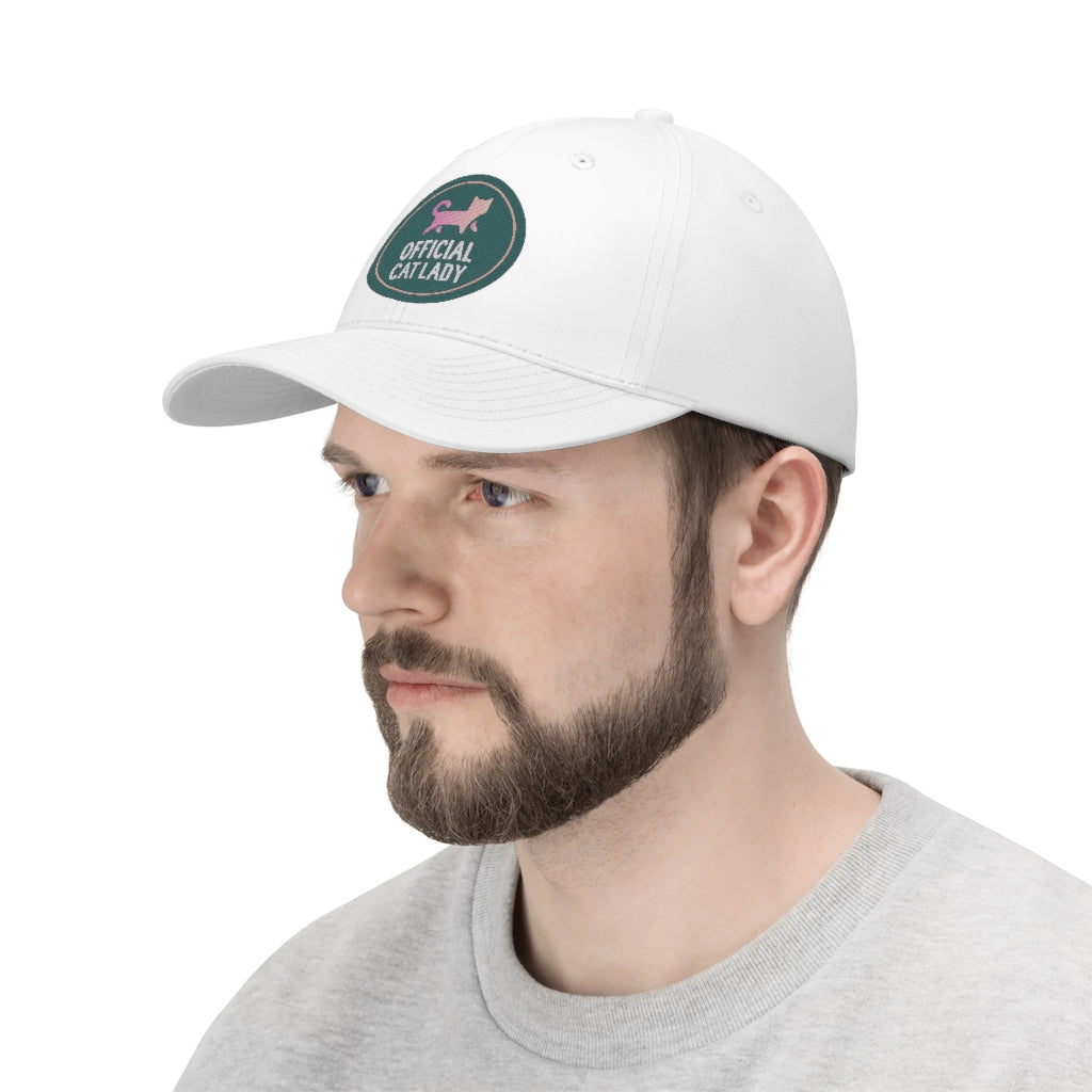 Official Cat Lady Badge Embroidered Hat