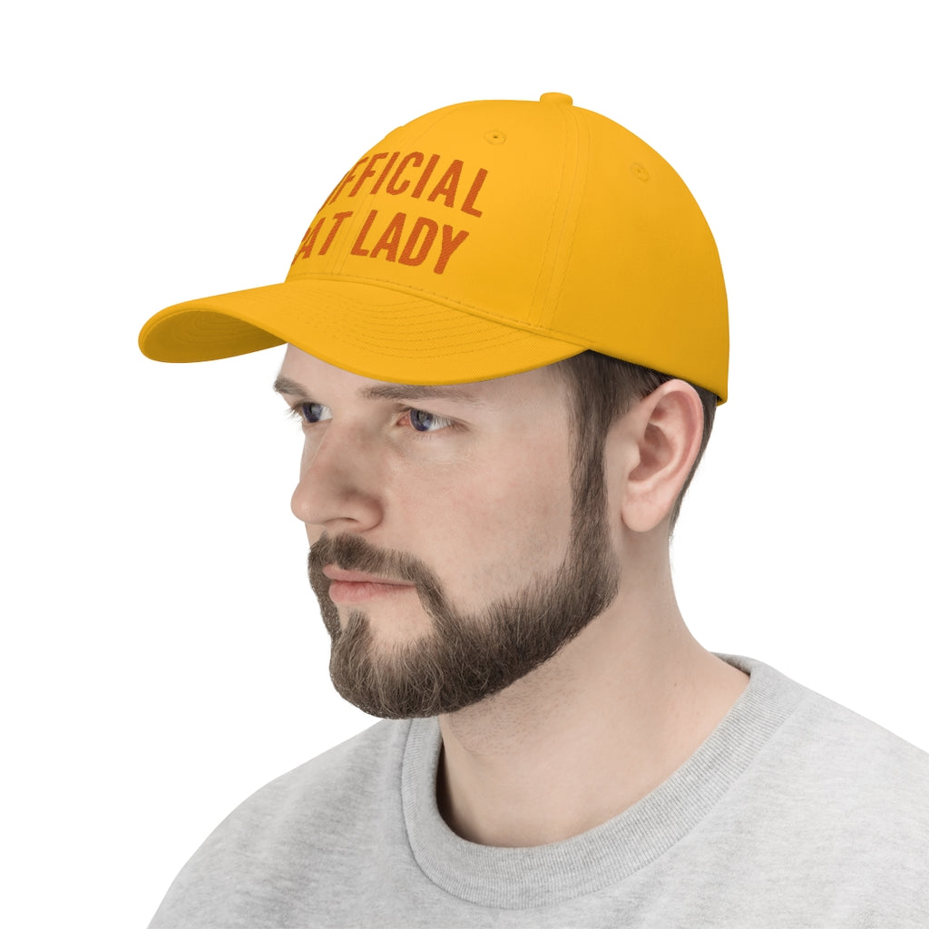 Official Cat Lady Embroidered Hat - Orange