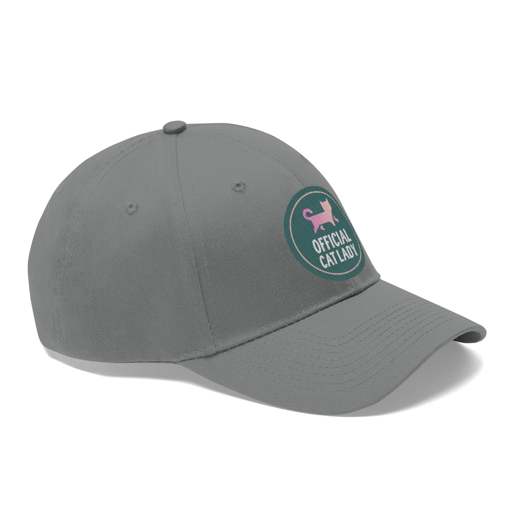 Official Cat Lady Badge Embroidered Hat