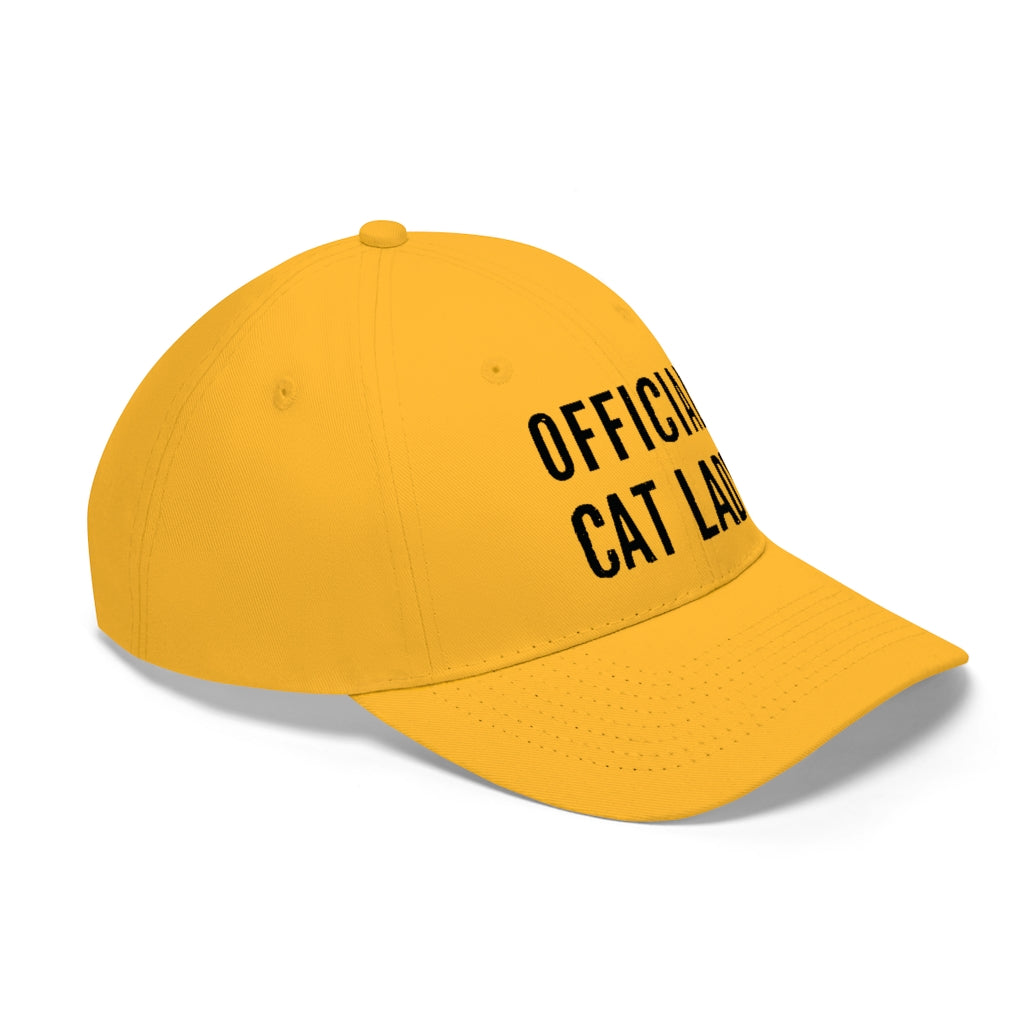 Official Cat Lady Embroidered Hat - Black