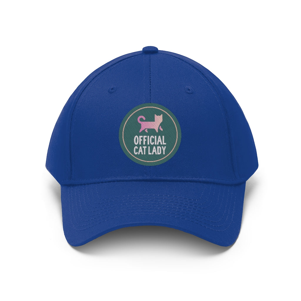 Official Cat Lady Badge Embroidered Hat