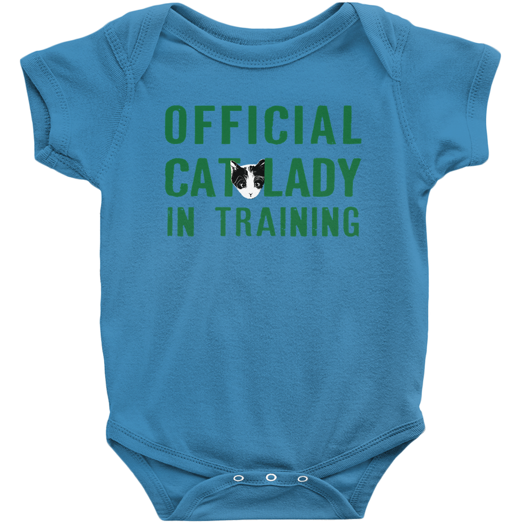 Official Cat Lady In Training Infant Onesie - Green