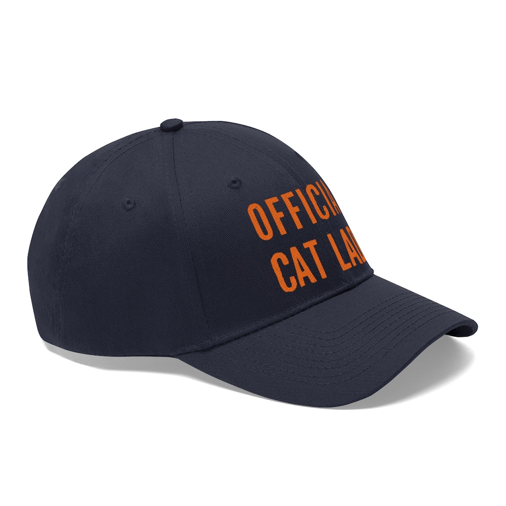Official Cat Lady Embroidered Hat - Orange