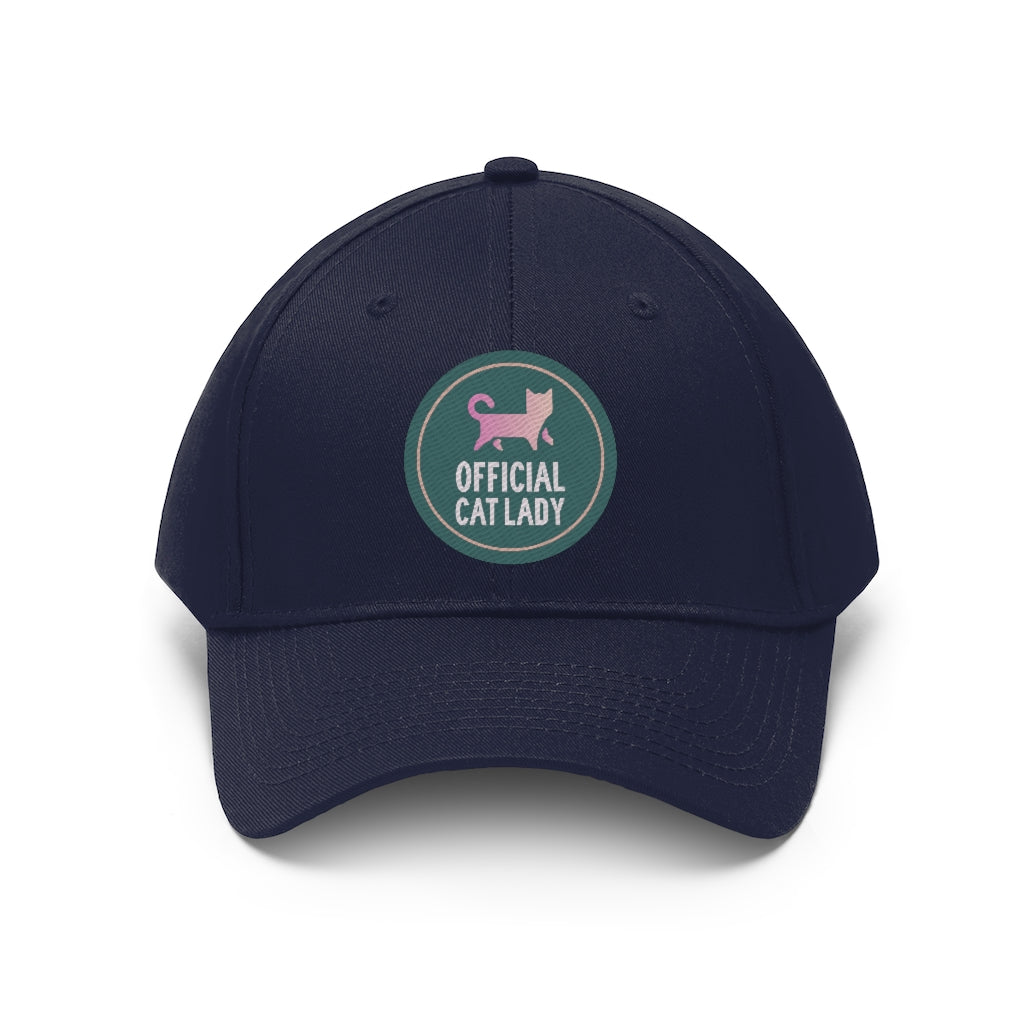 Official Cat Lady Badge Embroidered Hat