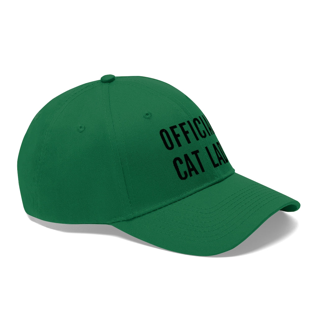 Official Cat Lady Embroidered Hat - Black