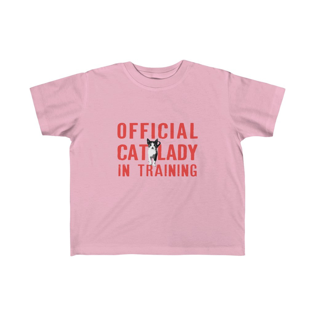 Official Cat Lady In Training Toddler Tee - Red