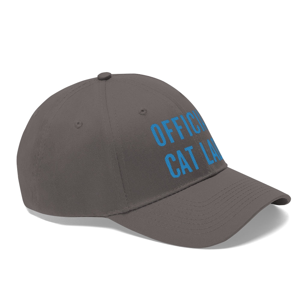 Official Cat Lady Embroidered Hat - Blue
