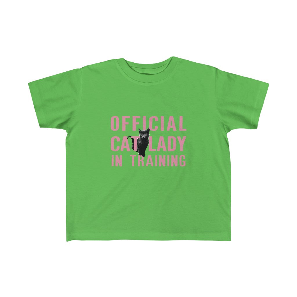Official Cat Lady In Training Toddler Tee - Pink