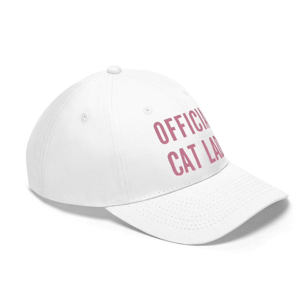Official Cat Lady Embroidered Hat - Pink