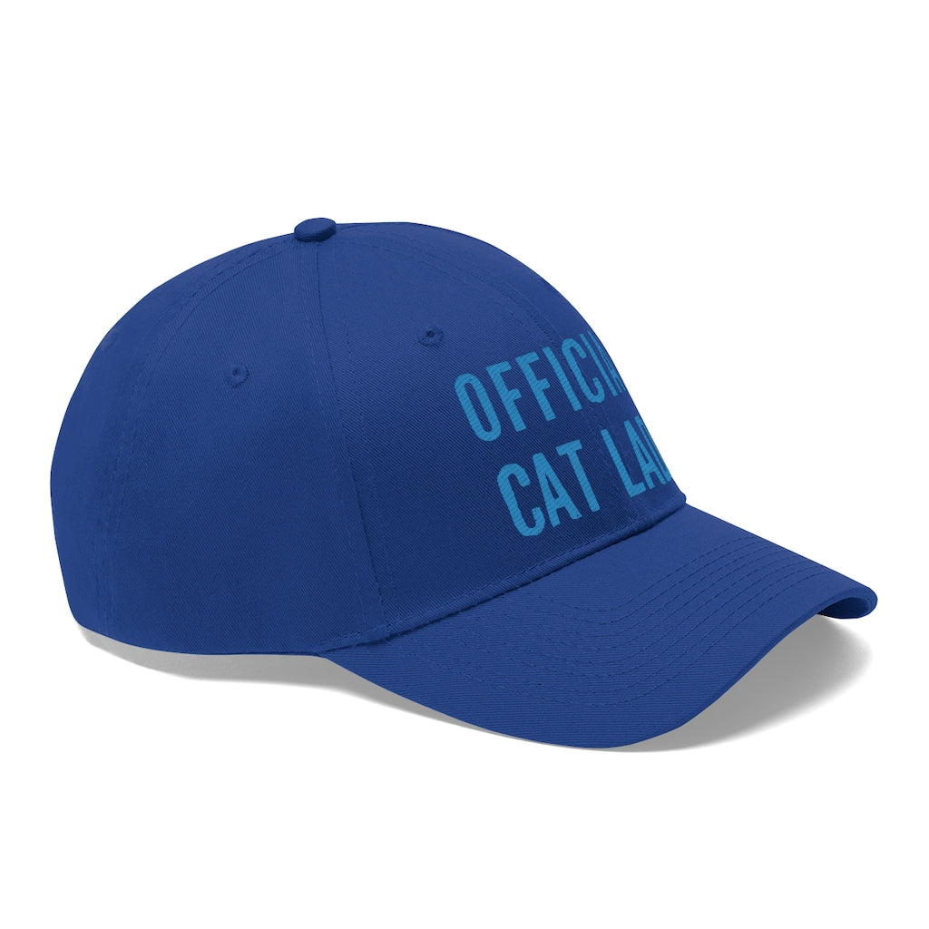 Official Cat Lady Embroidered Hat - Blue