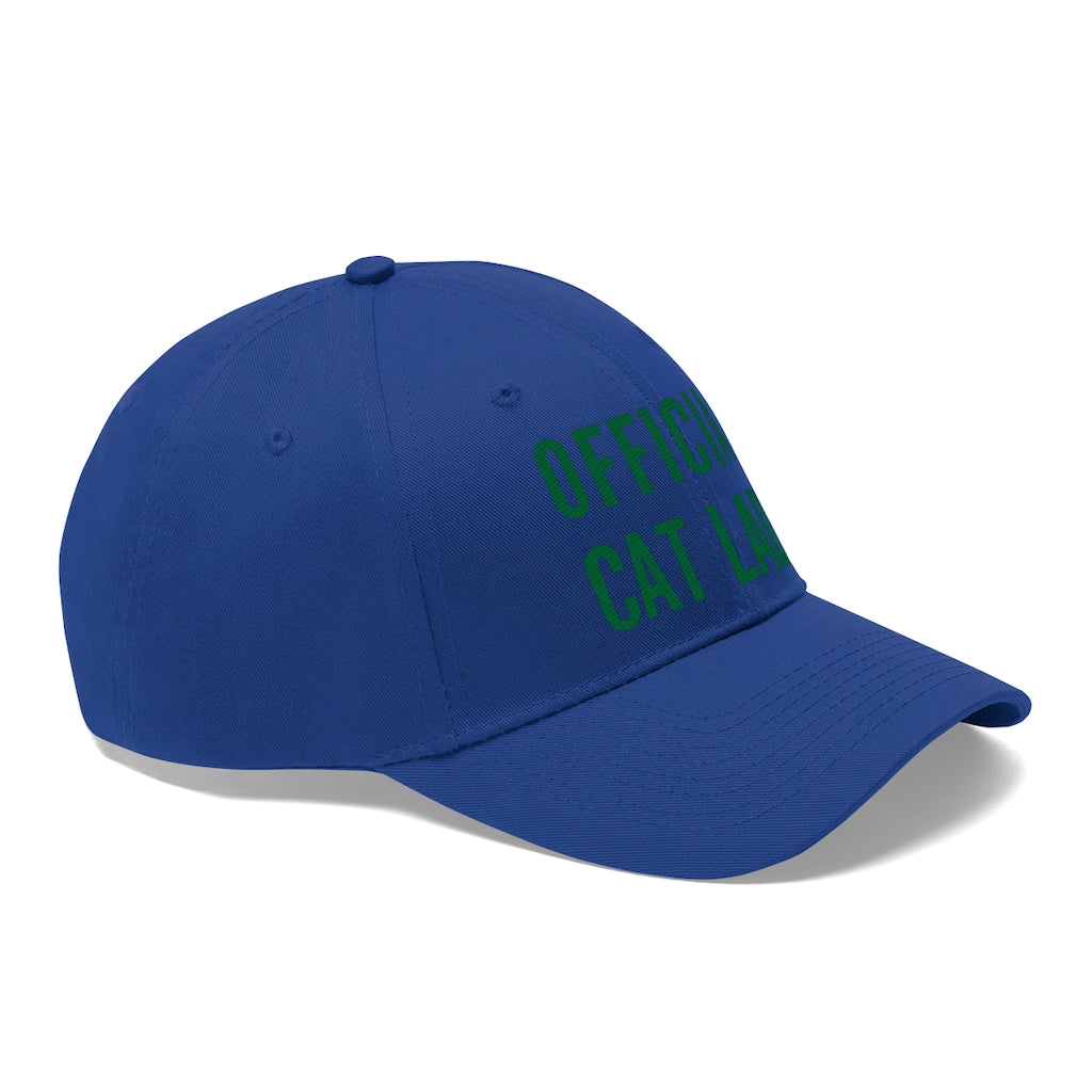 Official Cat Lady Embroidered Hat - Green