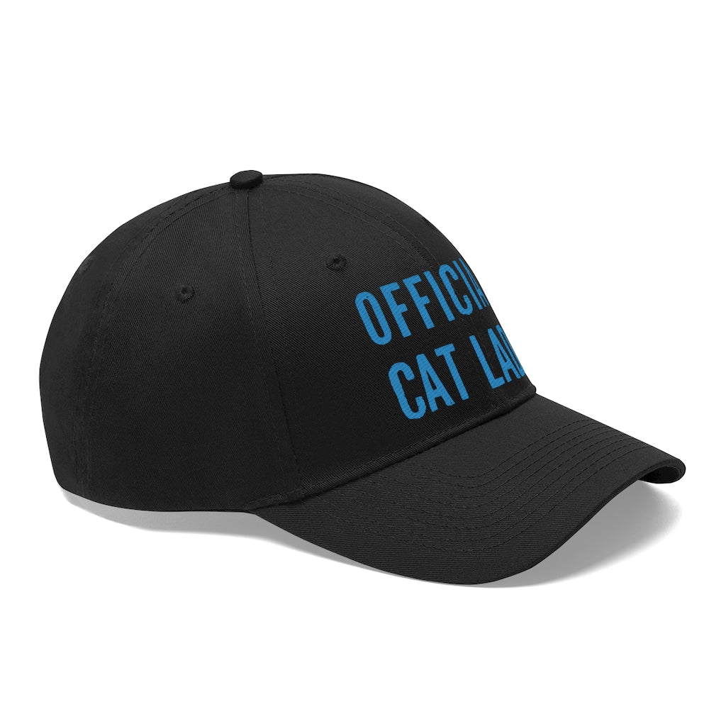 Official Cat Lady Embroidered Hat - Blue