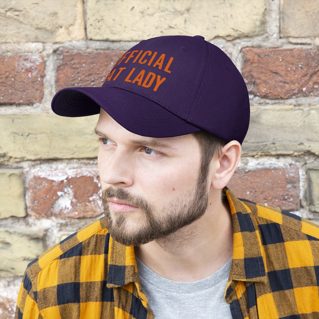 Official Cat Lady Embroidered Hat - Orange