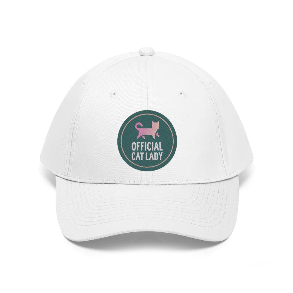 Official Cat Lady Badge Embroidered Hat