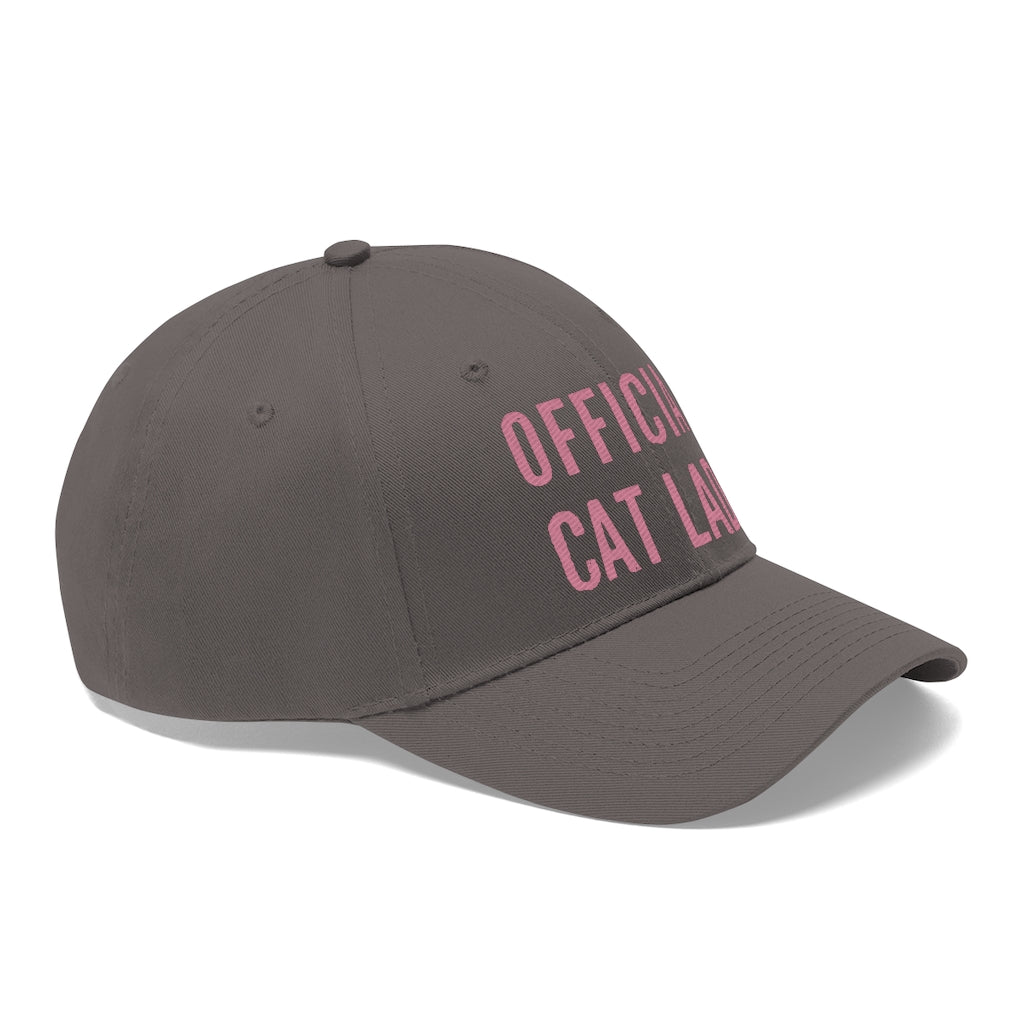 Official Cat Lady Embroidered Hat - Pink