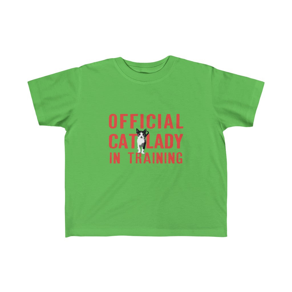 Official Cat Lady In Training Toddler Tee - Red